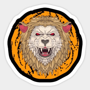 Aggressive Lion Sticker